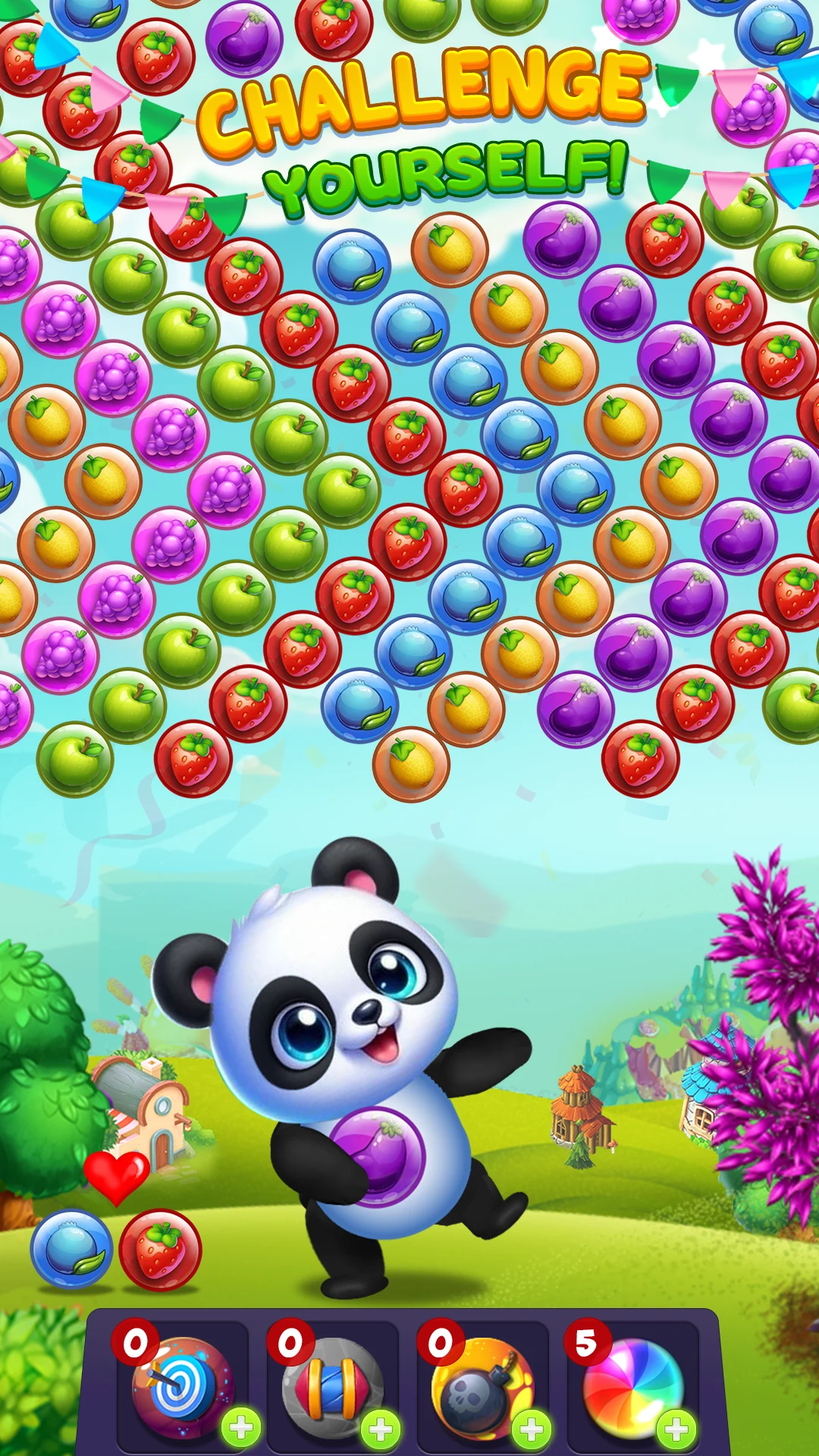 Panda Fruit Bubble Pop Shoot screenshot