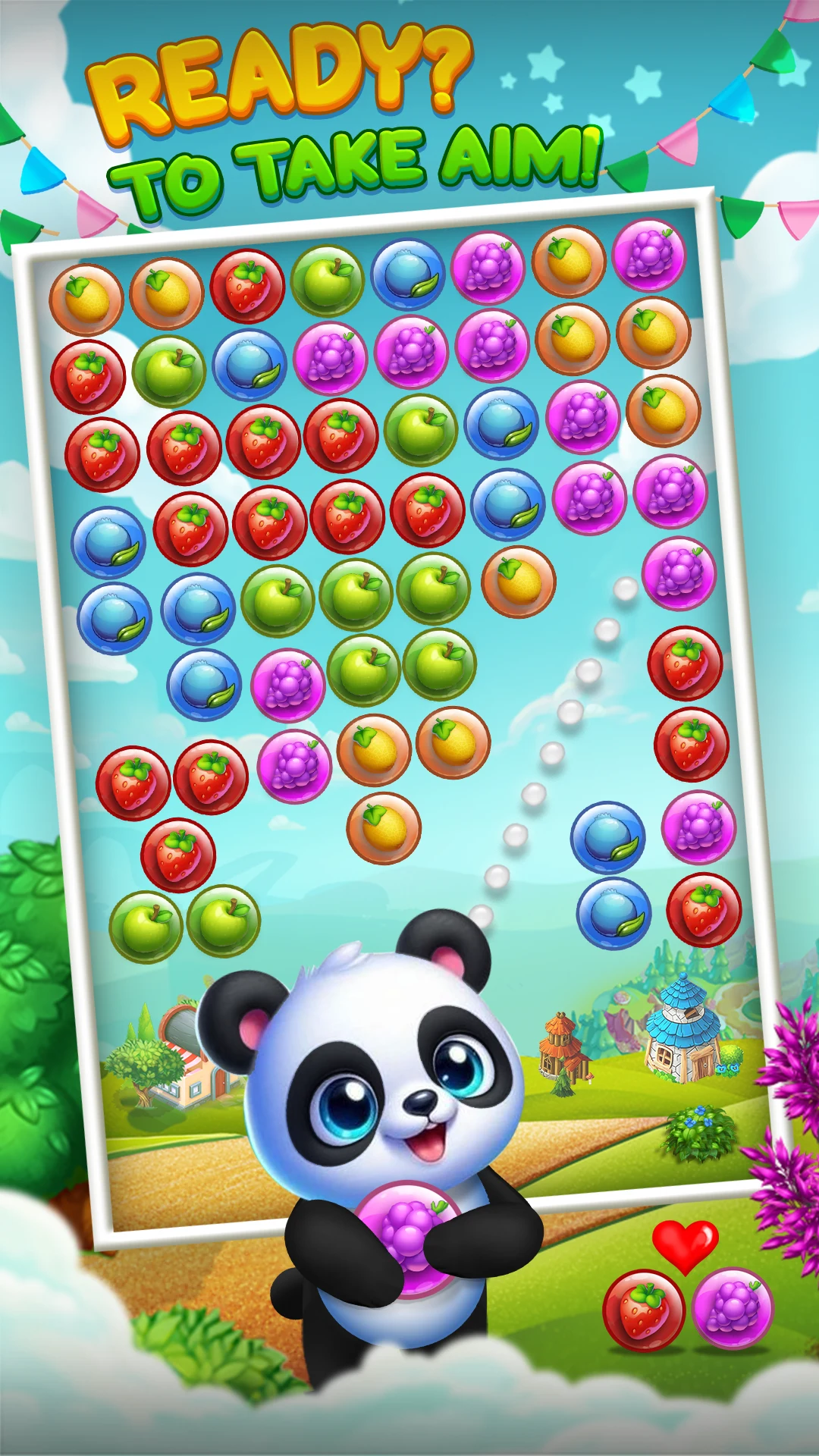 Panda Fruit Bubble Pop Shoot screenshot