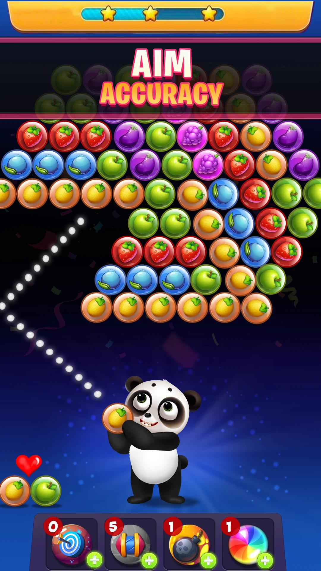Panda Fruit Bubble Pop Shoot screenshot