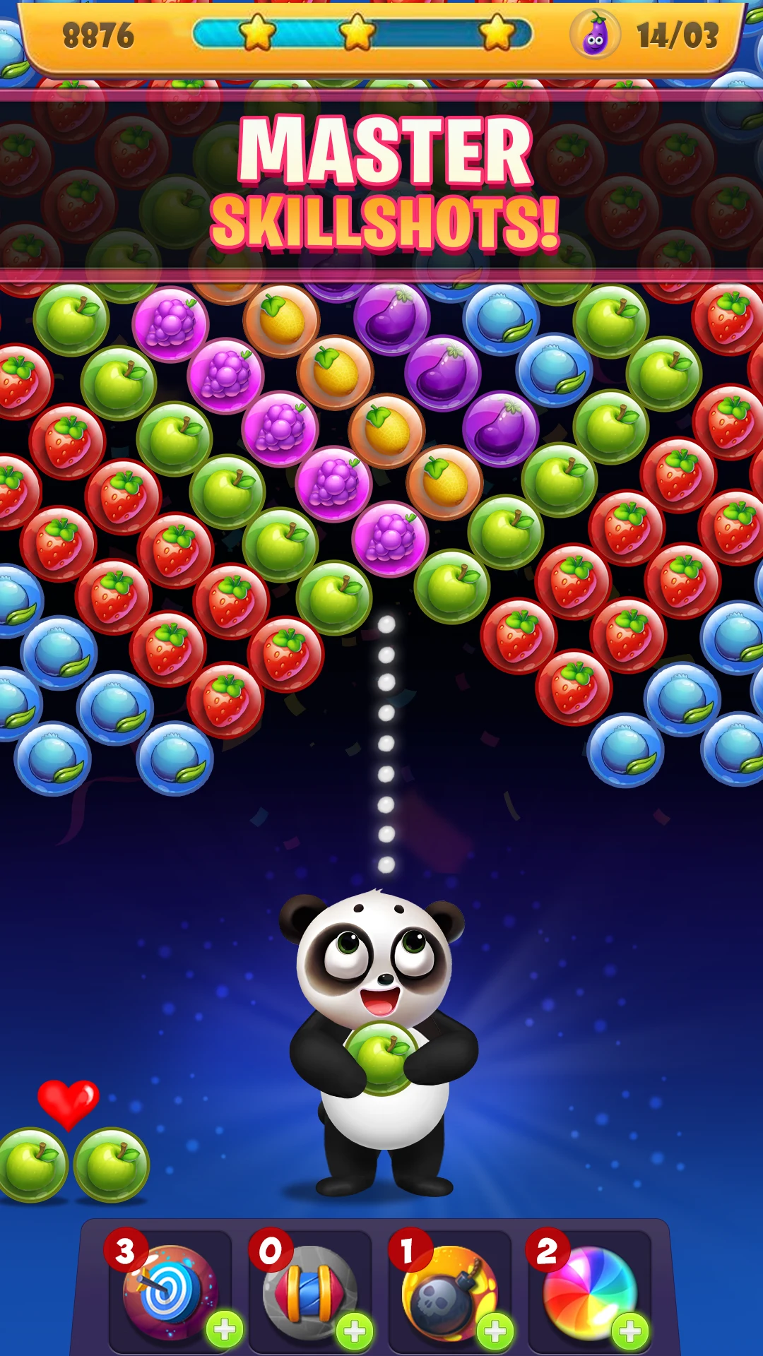 Panda Fruit Bubble Pop Shoot screenshot