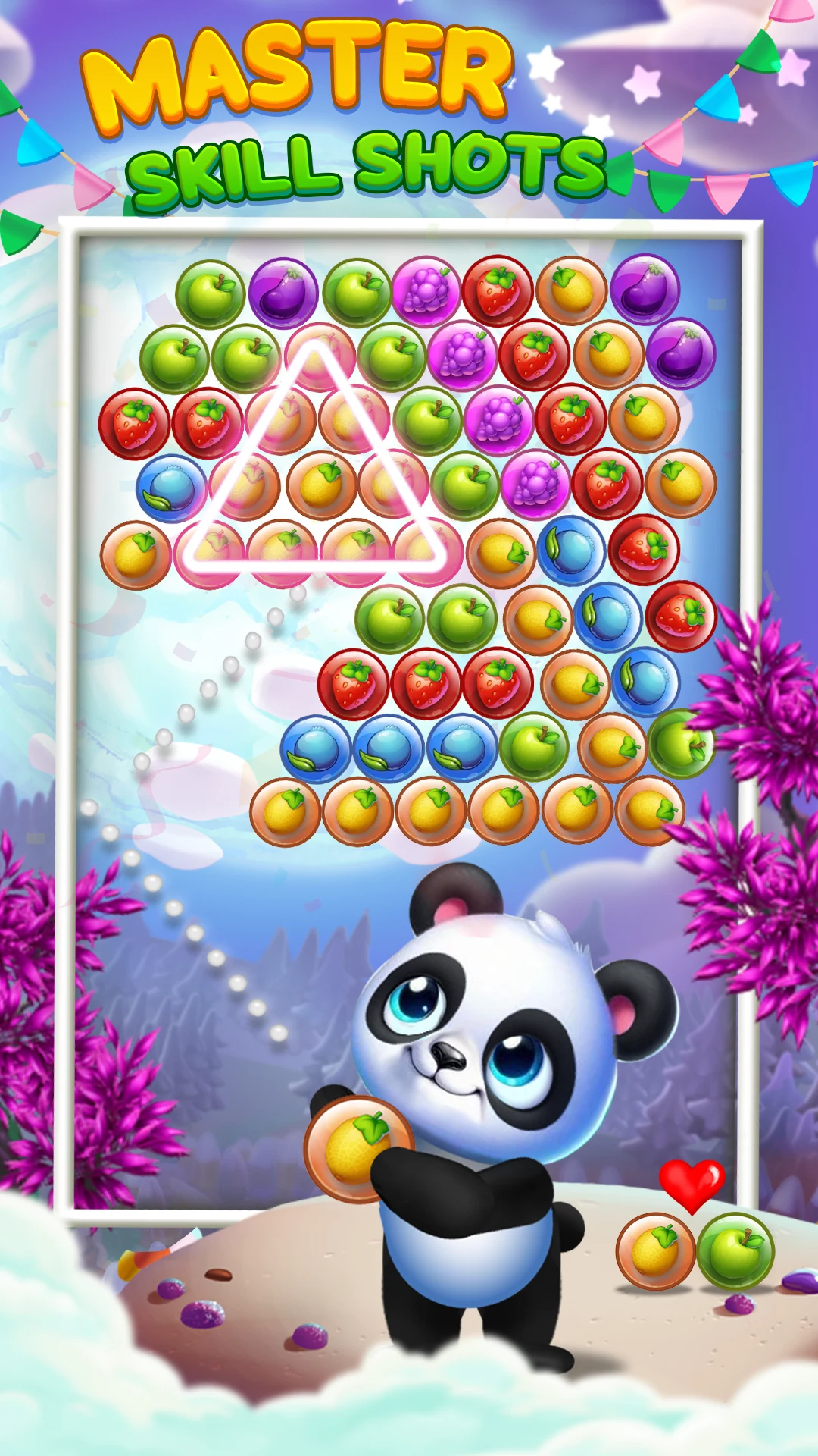 Panda Fruit Bubble Pop Shoot screenshot