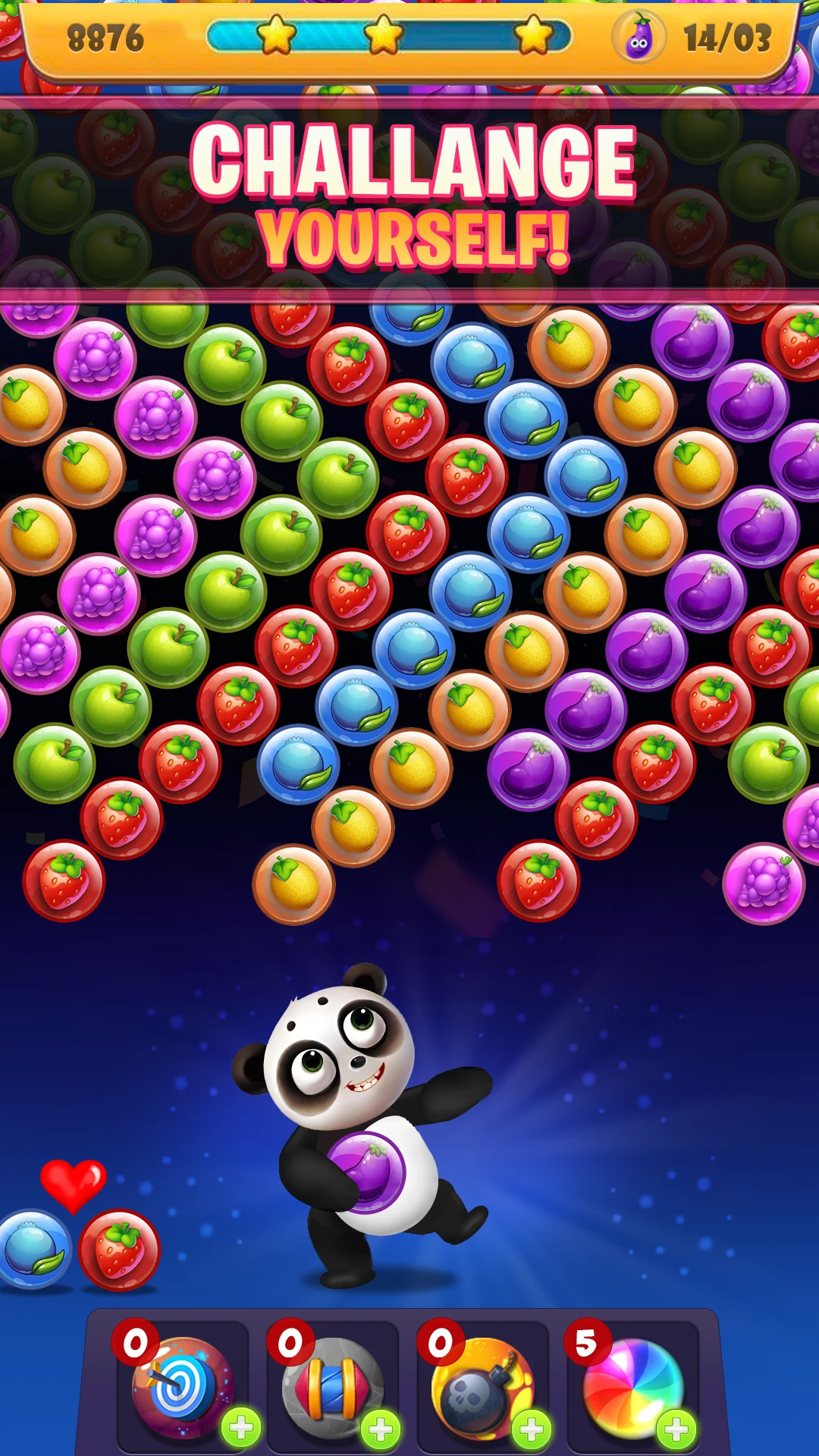Panda Fruit Bubble Pop Shoot screenshot
